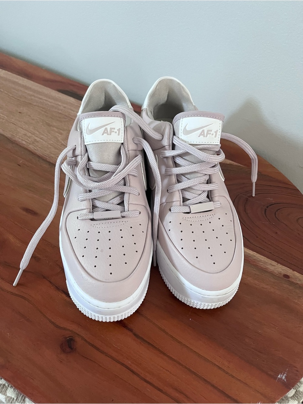 Nike Air Force 1 Sage Low Barely Rose Pink Platform Sneakers CJ1642-002 Womens 8